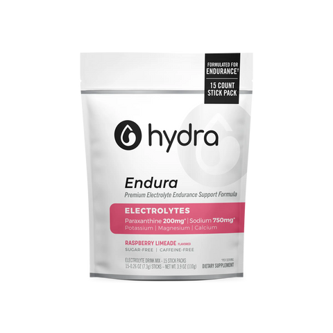 Hydra Endura electrolytes package on a white background